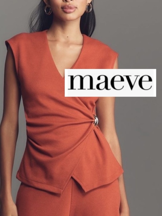 Maeve Tops - NEW Maeve copper  V wrap top with hardware, XXS, GD1273